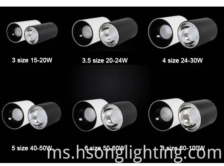 2022 Reka Bentuk Baru LED COB Downlights Surface Recessed Mounted Downlight 24W Untuk pencahayaan dalaman